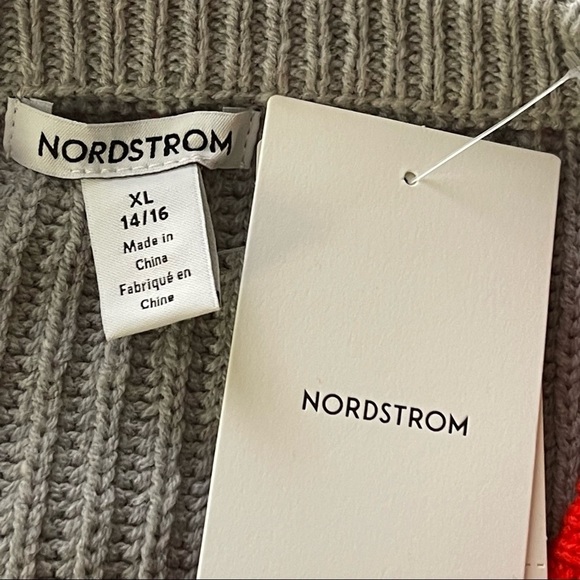 NWT Colorblack Cableknit Scarlet & Heather Grey Crew Neck Sweater - Picture 9 of 9